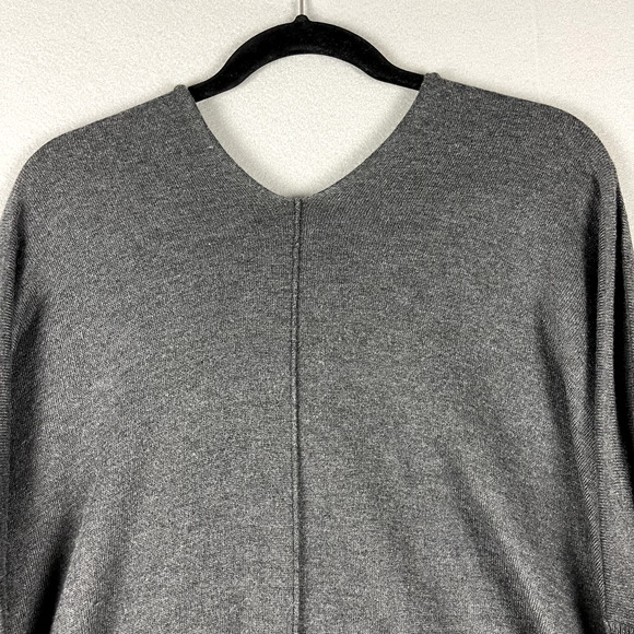 Kerisma Oversized Sweater Womens Small Medium Gray V-Neck Lagenlook Relaxed Boho - Picture 13 of 16